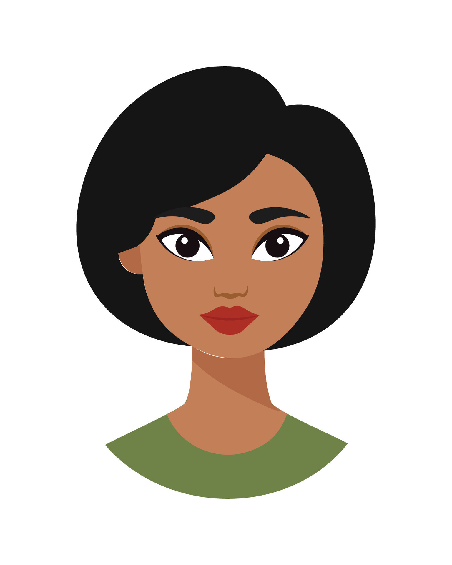 afro-young-woman-avatar-illustration-free-vector